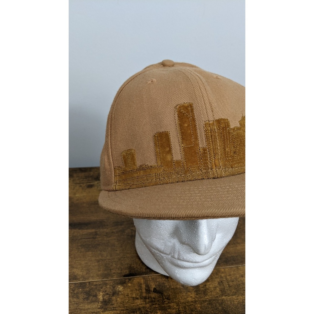 New Era 59FIFTY Florida Marlins Hat 7 3/4 Brown Fitted Cap Suede City Skyline ML - Picture 4 of 16